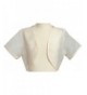 Girls Ivory Organza Bolero Jacket