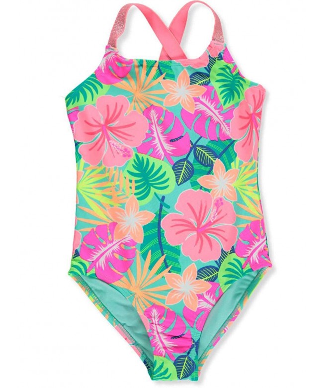 Breaking Waves Girls 1 Piece Swimsuit