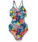 Big Chill Stripped Flamingo Swimsuit