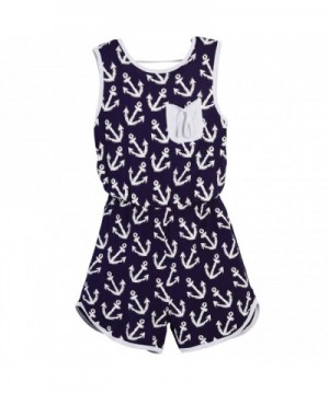 Beachcombers Girls Spandex Anchor Romper