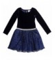 Youngland Velvet Dropwaist Occasion Rhinestone
