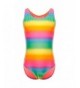 LEINASEN Racer Girls Rainbow Swimsuits