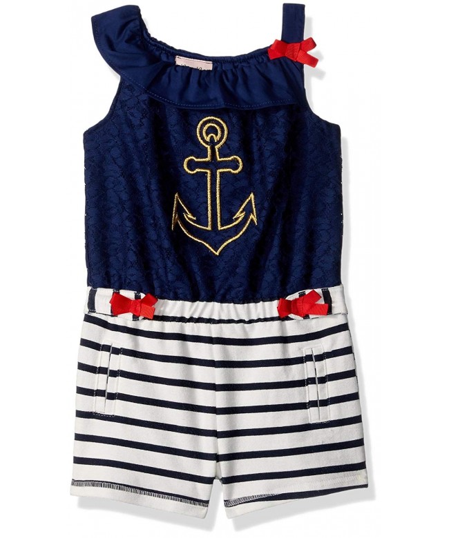 Little Lass Girls Anchor Romper