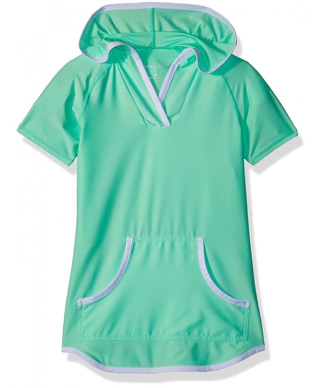 Girls' Hooded Kangaroo Cover Up - Mint - CY186I3MEA3