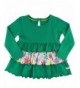 RuffleButts Little Emerald Sleeve Ruffles