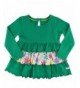 RuffleButts Little Emerald Sleeve Ruffles