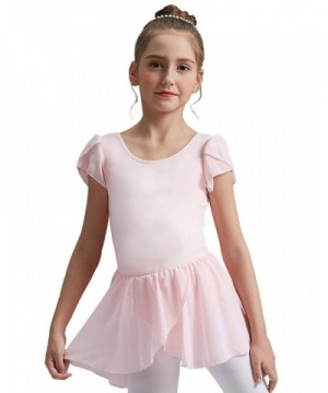 MdnMd Girls Flutter Sleeve Leotard