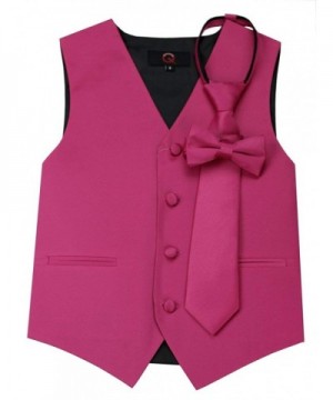 Brand Tuxedo Zipper Bow Tie Fuschia