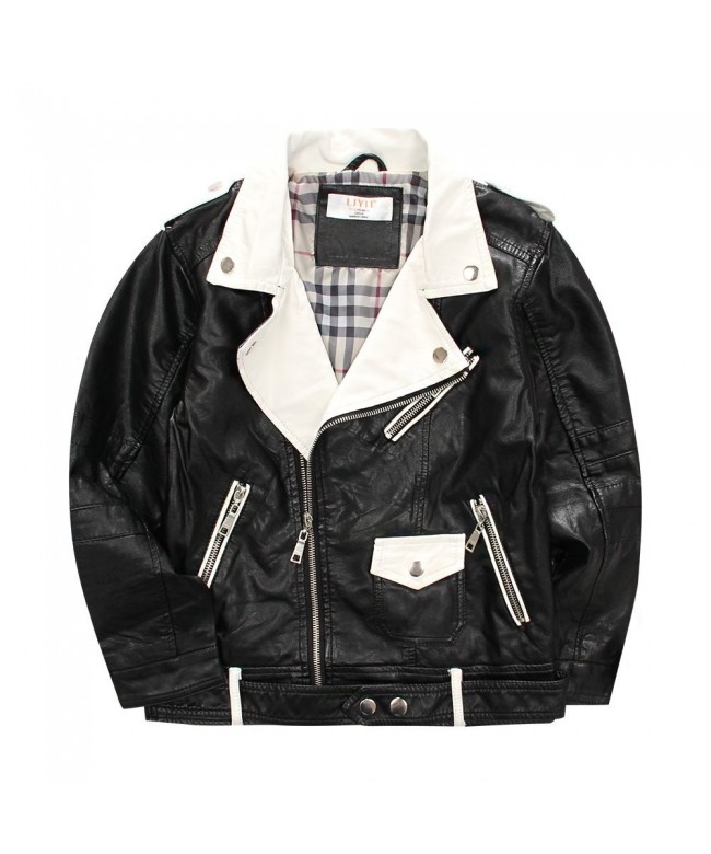 LJYH Fashion Leather Teenagers Outerwear