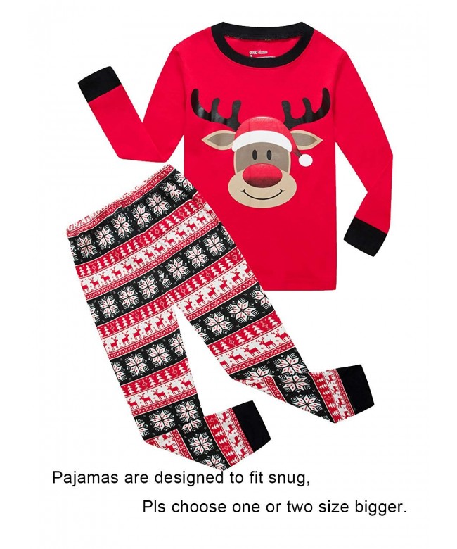 IF Pajamas Christmas Tree Little Boy Girl PJS Long Sleeve Kid Sets ...