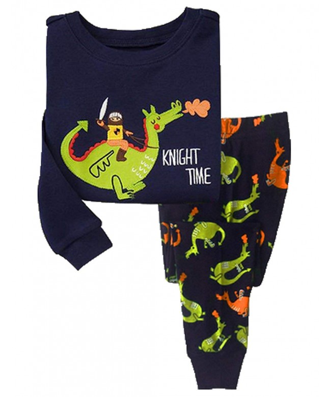 Dinosaur Little Sleeve Pajamas Clothes 2T 7T