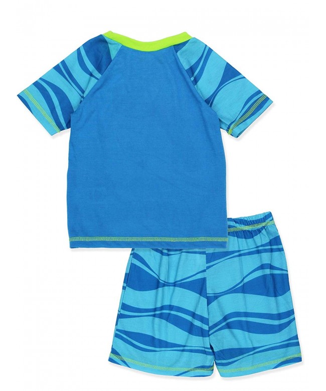 Aquaman Boy's Short Sleeve Top and Shorts Pajamas Set - Blue - CT18OXXIE40