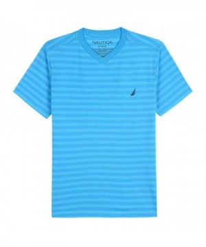 Nautica Sleeve Striped V Neck T Shirt