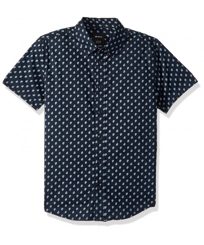 RVCA Paisley Short Sleeve Button