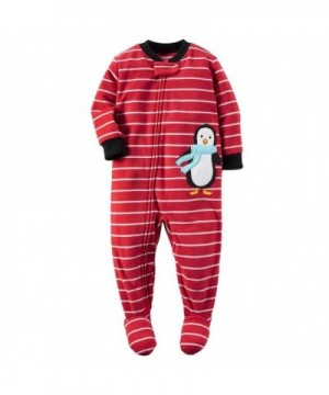 Carters Striped Penguin Fleece Sleeper