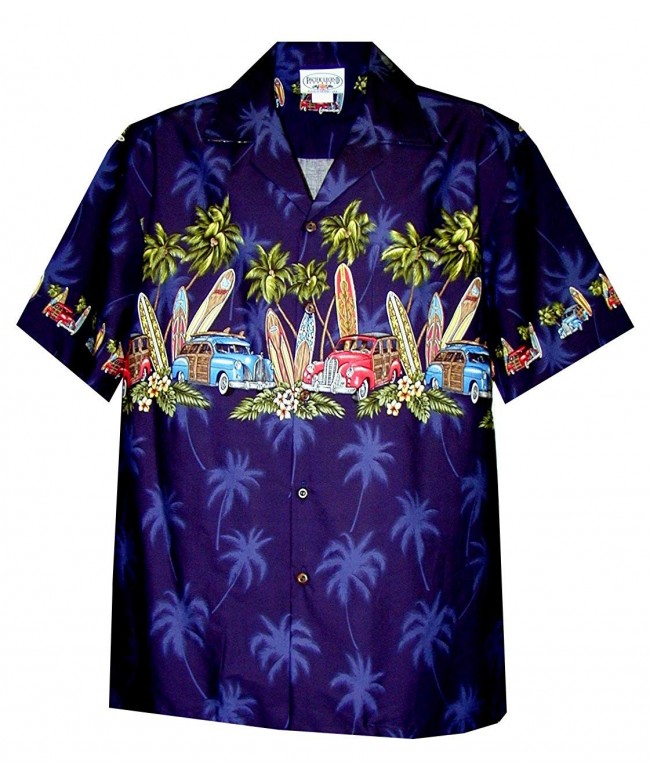 Boys Woodie Surfboard Shirt - Navy Blue - CP117XV30WB