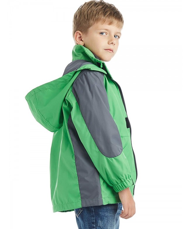 Boys' Hooded Lightweight Windproof Rain Jacket Coat Kids Age 5-16 Years ...