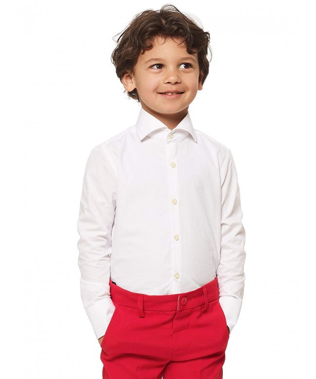 OppoSuits White Fitted Button up Sleeves