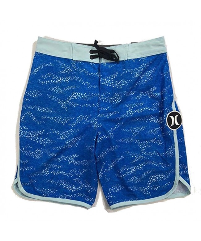 Boys Phantom Block Party Boardshort - Wavy Striped Dots Blue - CV18E75NY5H