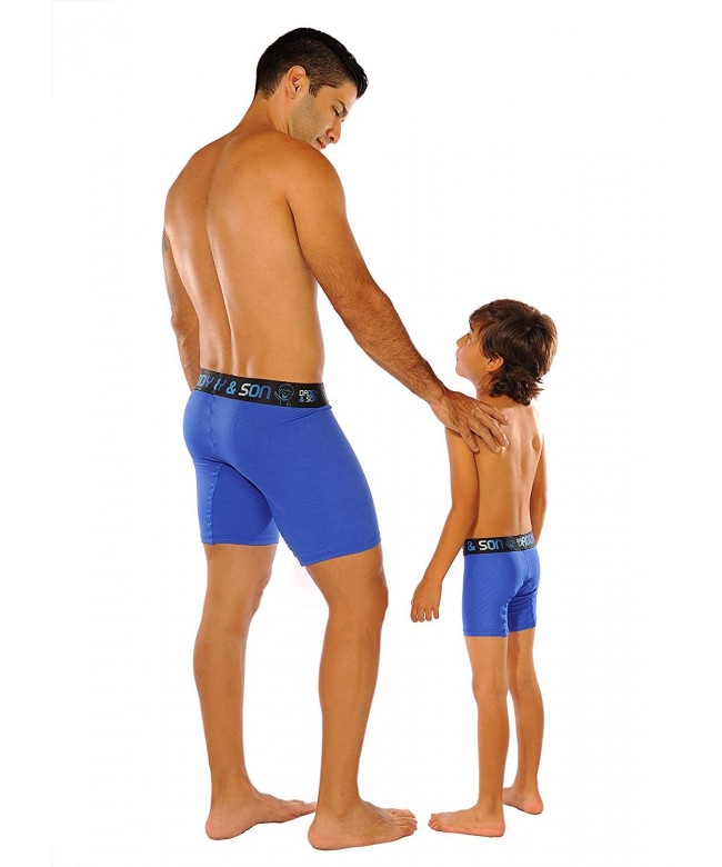 Daddy & Son Boxer Briefs Matching Stretch Underwear Set Father-Dad-Son's  (Men's & Boys') Blue - C718KZND3O7