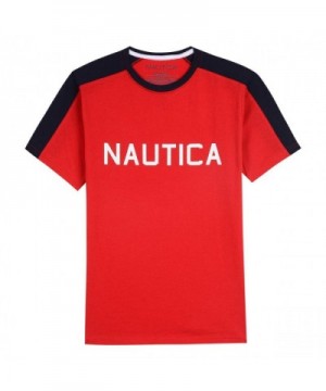 Nautica Sleeve Colorblock Crew Neck T Shirt