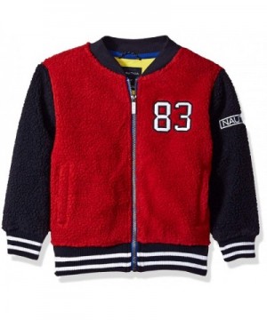 Nautica Varsity Bomber Sherpa Fleece