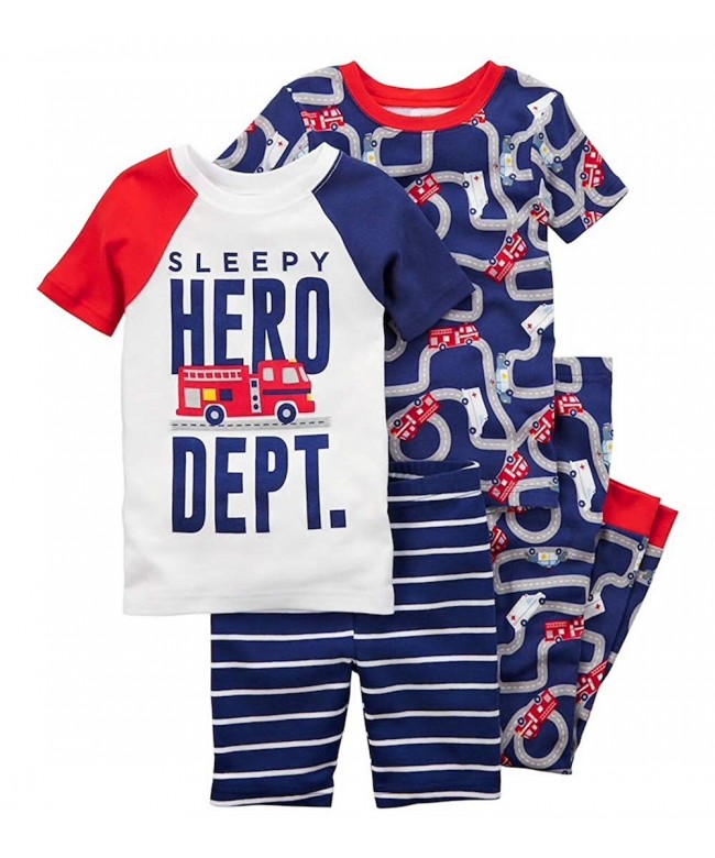 Carters Boys Firetruck 4 Piece Pajama