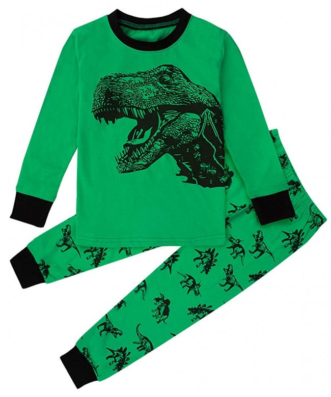 Kid Boys Funny Dinosaur Pajamas Sets(Long Sleeve 2-7 Years ...