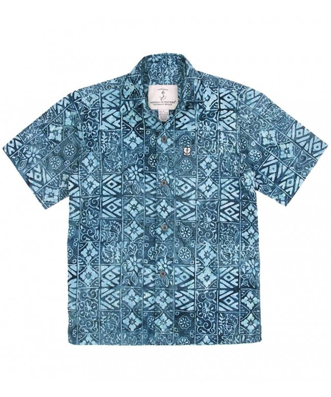 Kids High Tide Batik Cotton Shirt - Midnite Blue - CW12MZAKMJT