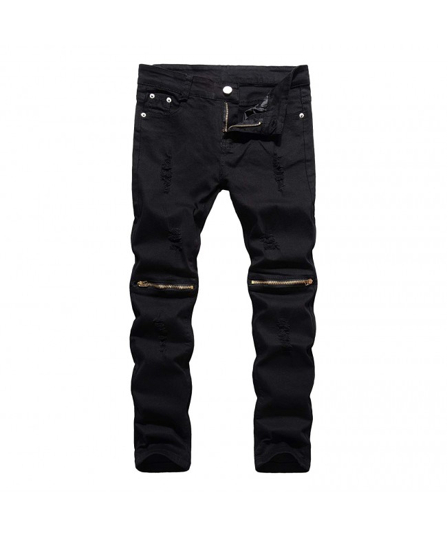 DEITP Skinny Ripped Distressed Zipper