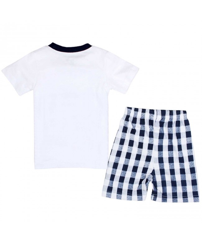 Boys Short Outfit Pajamas Clothes Sleepwear Sets PJS Suit - White ...