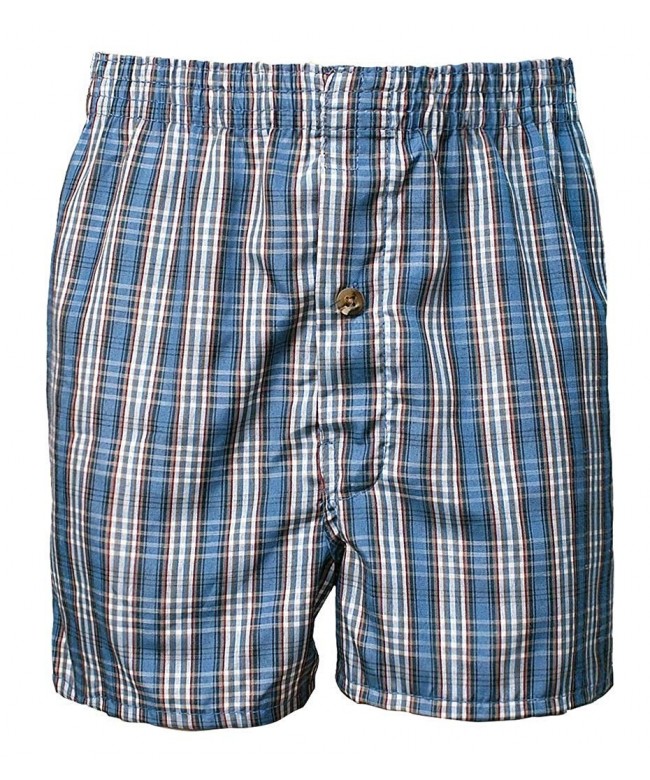 Boys' 6 Pack Cotton-Blend Tartan Patterned Boxer Shorts - Assorted ...