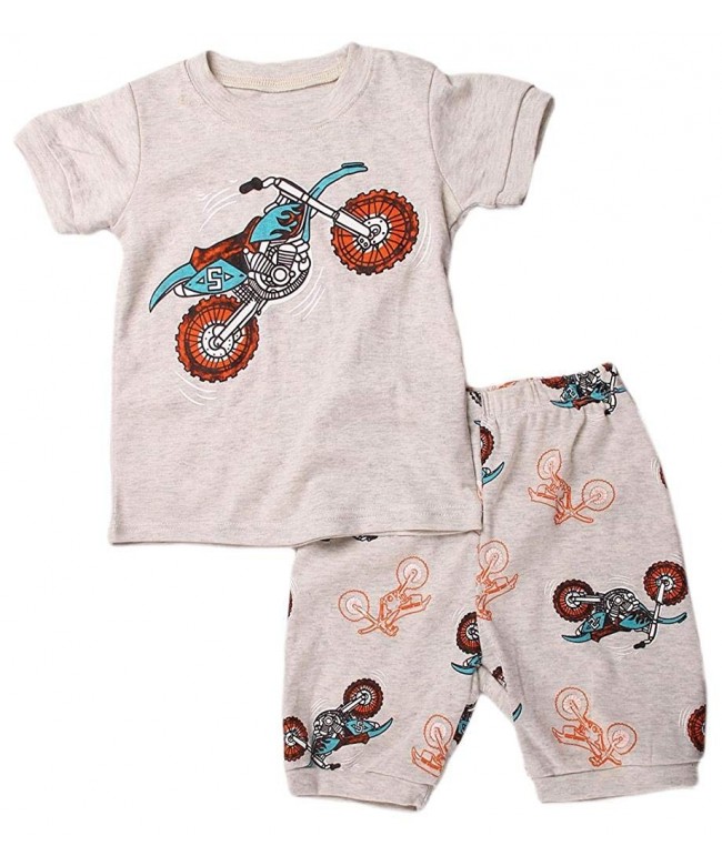 Toddler Boy's 2 Pieces Motorcycle Pajamas Shorts Clothing Sets ...