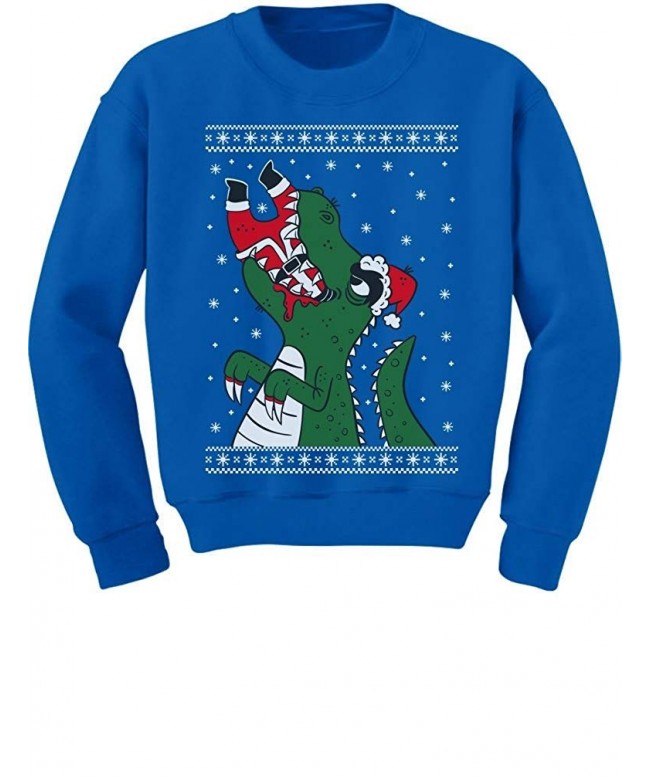 Santa Claws Christmas T Rex Sweatshirt