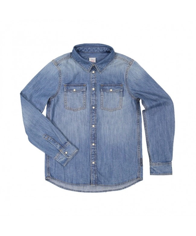 Denim Button Down (6-12YRS) - Blue Denim - CE1853A76RW