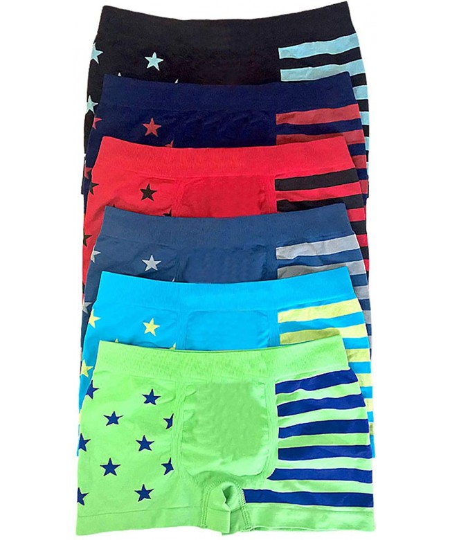 Boy's Pack of 6 Seamless Boxer Briefs Stars and Stripes - CP123V3YXL1