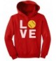 TeeStars Love Softball Youth Hoodie