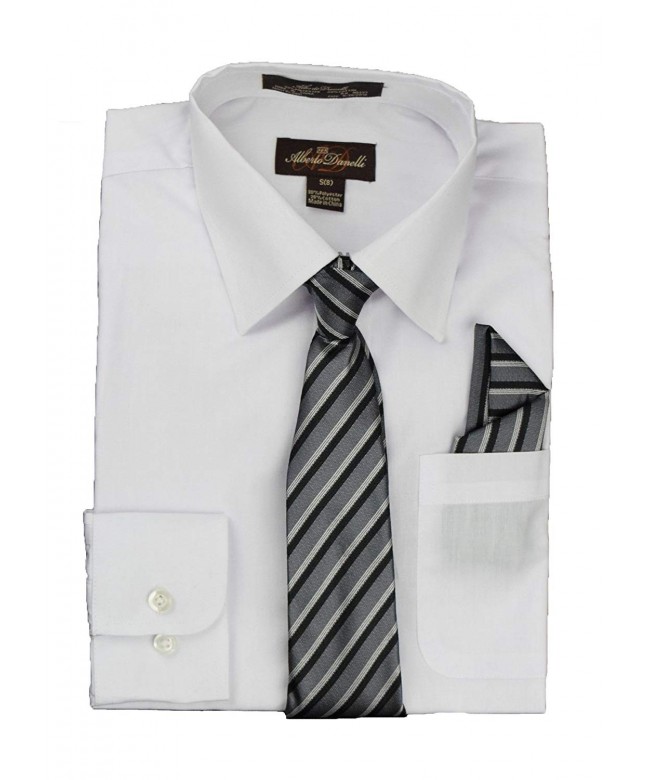 boys white long sleeve dress shirt