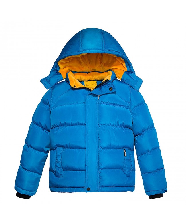 Boy's Padded Winter Coat Thicken Warm Jacket with Detachable Hood ...