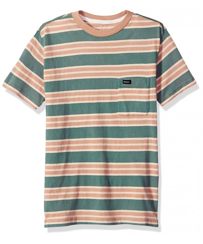 Boys Lucas Stripe Crew Neck Shirt - Pine Tree - CW18GGZDL9M