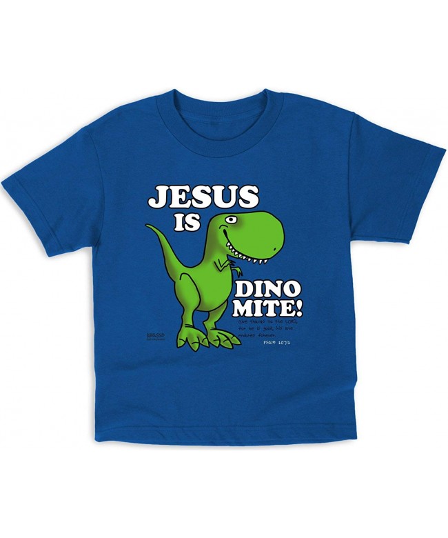 Dino mite Kids T Shirts Blue Small
