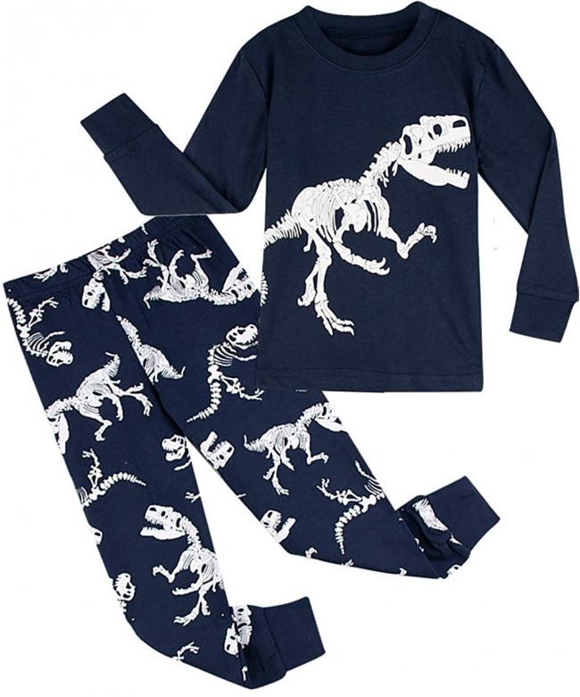 COSLAND Boys Dinosaur Sleeve Pajamas