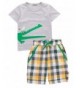 stylesilove Little Crocodile Plaid Shorts