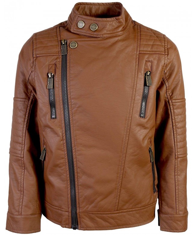 Urban Republic Boys Texture Faux Leather Moto Jacket 
