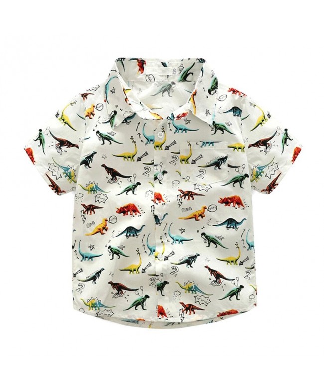 Fashion Boys Dinosaur Style Printed Casual Polo Shirt - CQ18CN62KQW