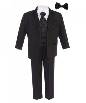 Little Gents Black Tuxedo Necktie