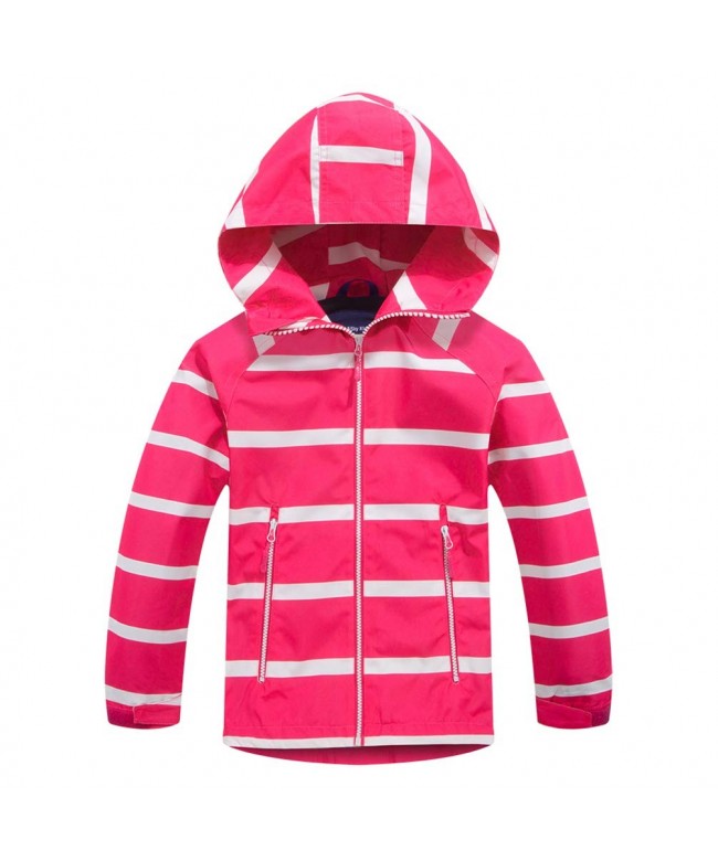 Kids Rain Jacket Fleece Lined Windbreaker Boys Light Jacket Reflective ...