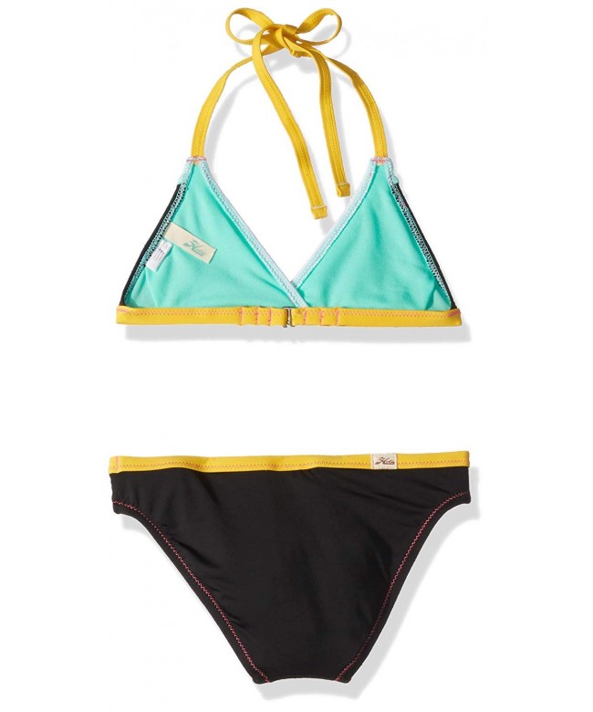 Big Girls' Triangle Halter Bikini Top and Hipster Bottom Swimsuit Set ...