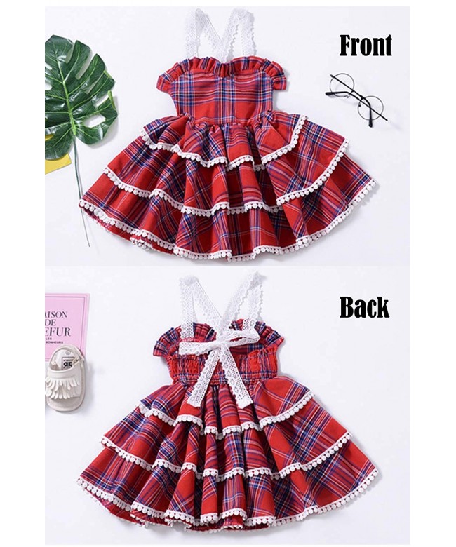 Girls Plaid Dress Baby Girl Plaid Pleated Dress Holiday Party Christmas