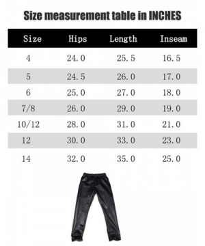 Girls Faux Leather Lace Stretch Full Length Leggings 4-12 Years - Black ...